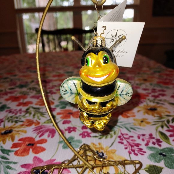 Rare Radko 2001 B. Willikers Honey Bee ornament, and display stand. - Picture 3 of 3